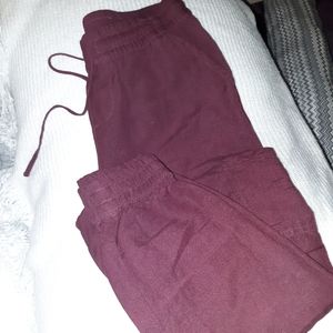 Maroon cargo joggers